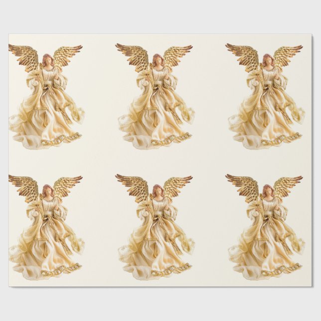 Papier Cadeau Gold Angel Wrapping Paper (Plat)