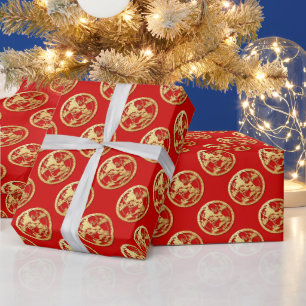 Papier Cadeau Gold Chine papier découpé Tiger Année Choisissez l
