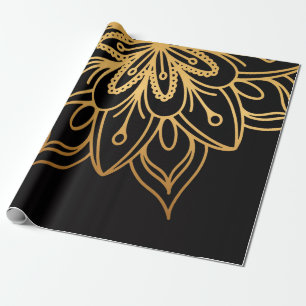 Papier Cadeau Golden Mandala