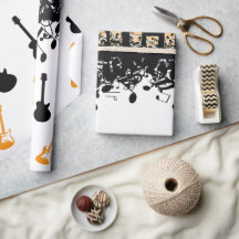 Golden Music Note Papier d'enveloppement classique