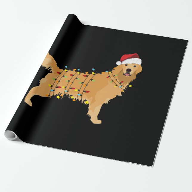 Papier Cadeau Golden Retriever (Déroulé)