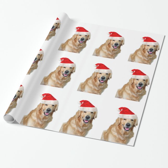 Papier Cadeau Golden Retriever (Déroulé)