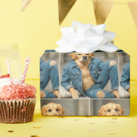 Golden Retriever Poster En Jeans Bleus