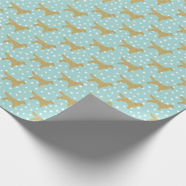 Papier Cadeau Golden retriever Puppy Spotty Chien mignon Motif (Coin)