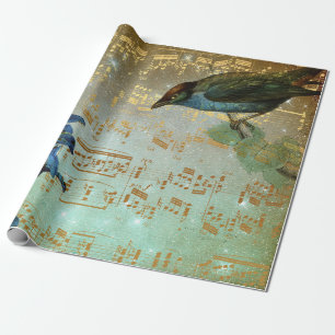 Papier Cadeau Golden Song Music Matte Wrapper Papier