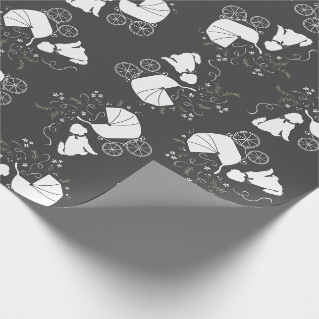 Papier Cadeau Goldendoodle Chien Baby shower sans genre (Coin)