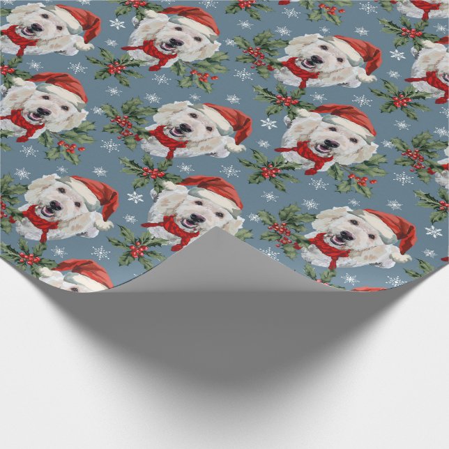 Papier Cadeau Goldendoodle’s Holiday (Coin)