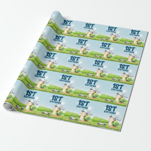 Papier Cadeau Golf 1er Anniversaire Cute thème