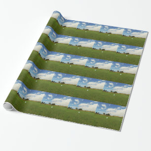 Papier Cadeau Golf Ball Sur Le Vert,