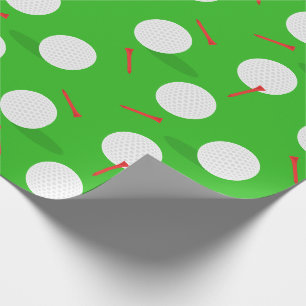Papier Cadeau Golf Balls et Motif Tee - shirt