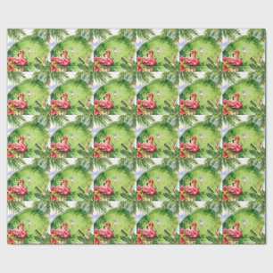 Papier Cadeau Golf Floride sur le thème de la retraite aux flama