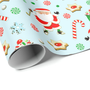 Papier Cadeau Golf Père Noël
