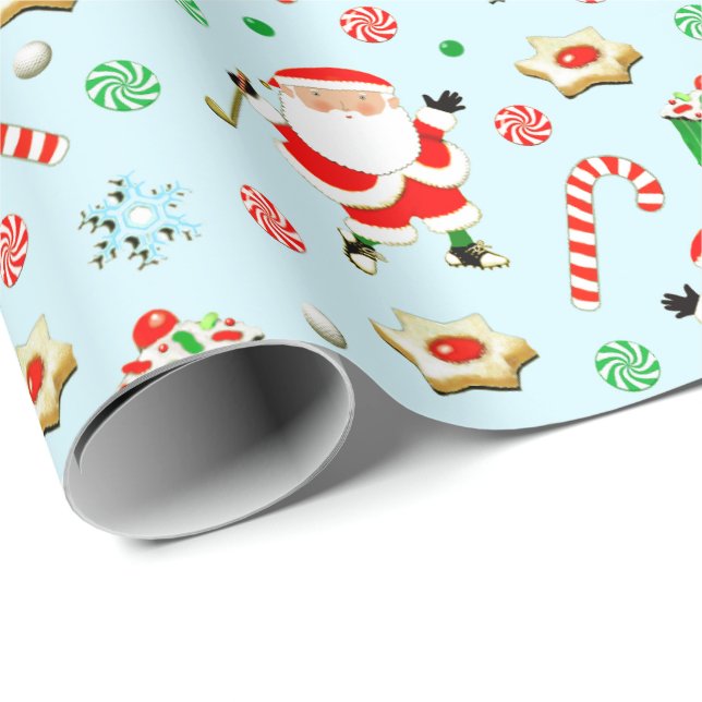 Papier Cadeau Golf Père Noël (Coin rond)