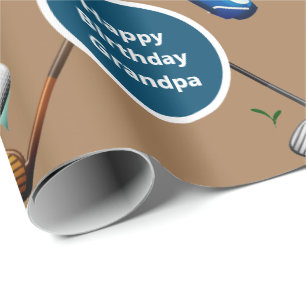 Papier Cadeau Golf personnalisé