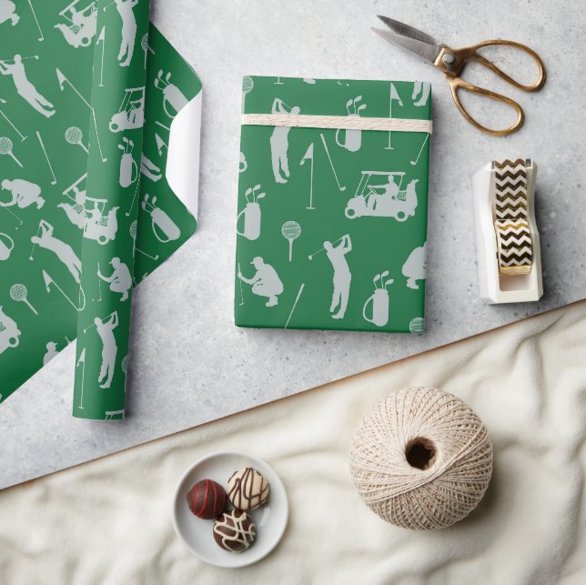 Papier Cadeau Golf Sur Le Vert (Artisanat)