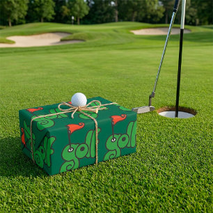 Papier Cadeau Golf Wang Vert et Rouge Vibrants