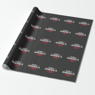 Papier Cadeau Golfe d'Amérique Patriotique Américain Drapeau USA