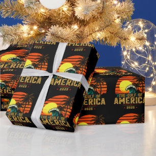 Papier Cadeau Golfe des USA Amérique Est 2025 Retro Vintage