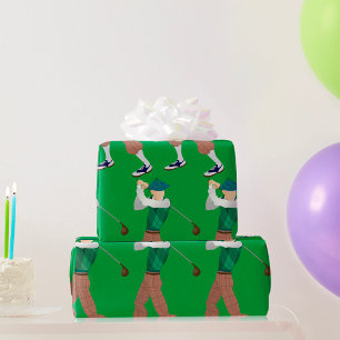 Papier Cadeau Golfeur bien habillé