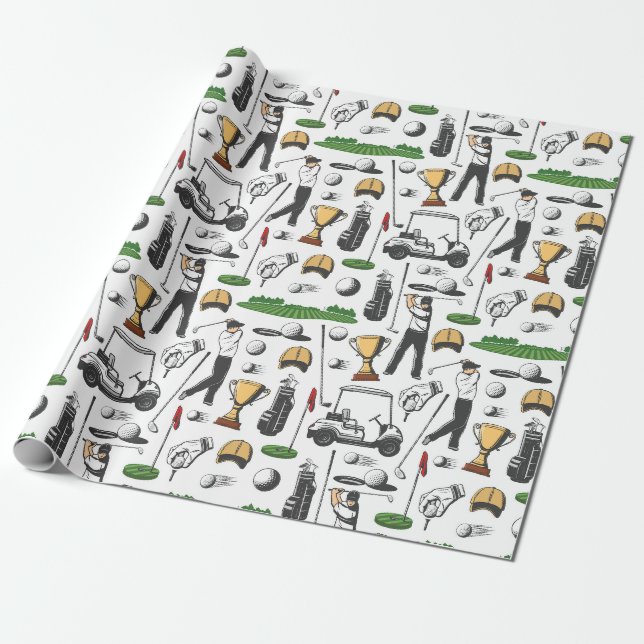 Papier Cadeau Golfeurs (Déroulé)