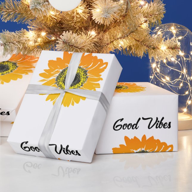 Papier Cadeau Good Vibes Sunflower (Vacances)