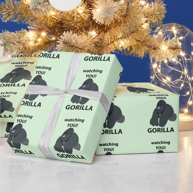 Papier Cadeau Gorilla Vous Regarder Drôle Gorilla (Vacances)