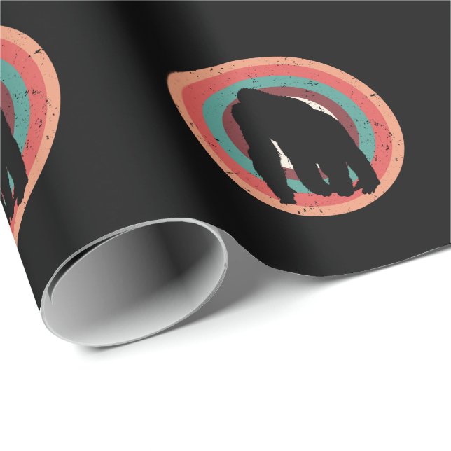 Papier Cadeau Gorille (Coin rond)