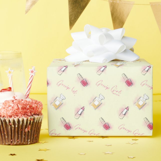 Papier Cadeau Gossip Girl Lipstick & Motif de parfum (Fête d'anniversaire)