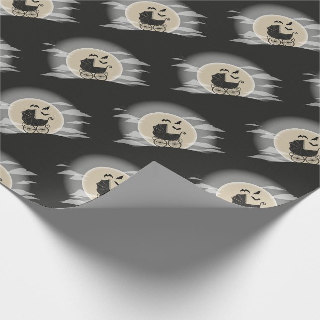 Papier Cadeau Gothic Baby Shower Halloween (Coin)