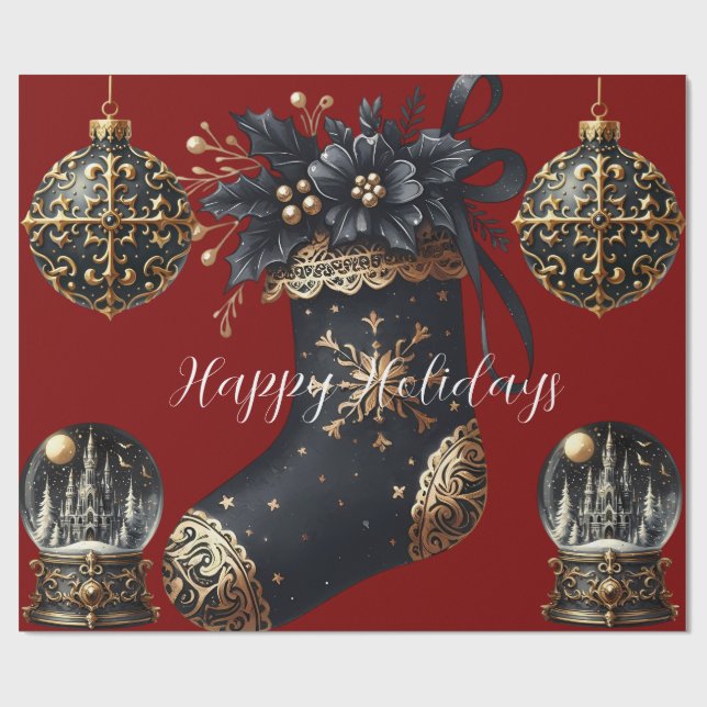 Papier Cadeau Gothic Holidays Wrapping Paper (Plat)