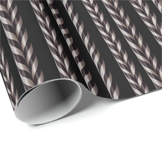 Papier cadeau Gothmas Sucre de canne blanc et noir (Coin rond)