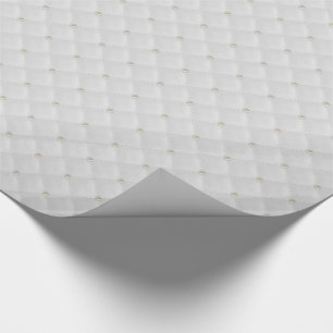 Papier Cadeau Goujon blanc de perle piqué
