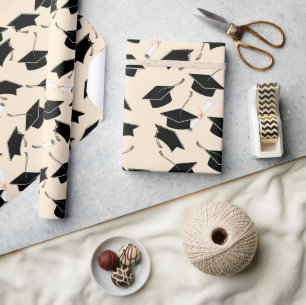 Papier Cadeau Grad Casquette Motif Grad