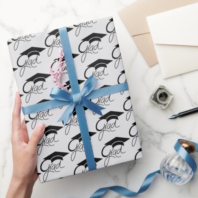 Papier Cadeau Grad Elegant noir de diplôme Cap (Cadeaux)