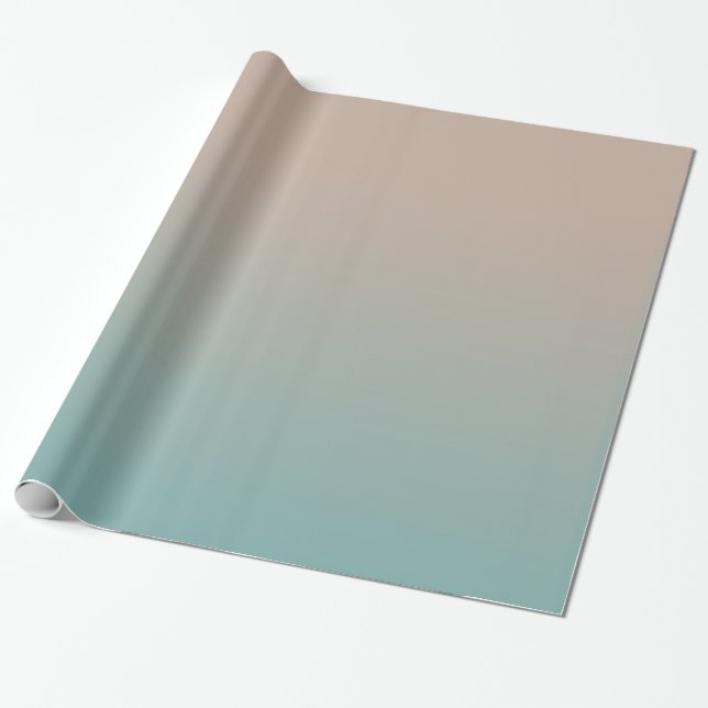 Papier Cadeau Gradient de pêche d'Aqua (Déroulé)
