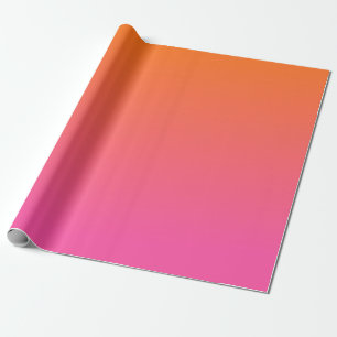 Papier Cadeau Gradient orange et rose
