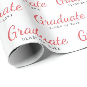 Papier Cadeau Graduate Classe de Simple Modernité Graduation