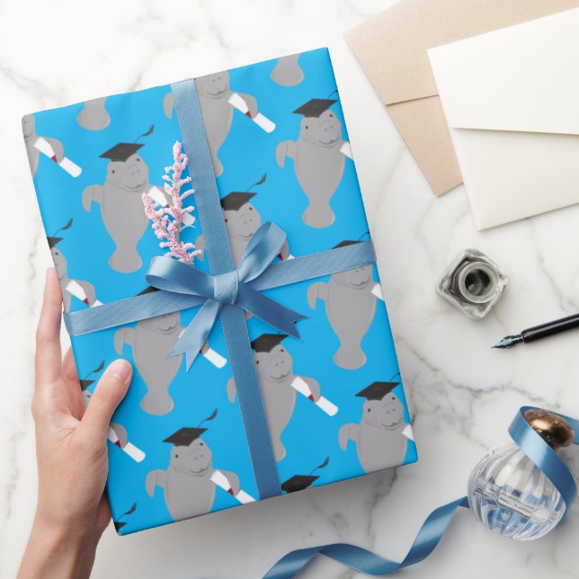 Papier Cadeau Graduation amusant animal Manatee (Cadeaux)