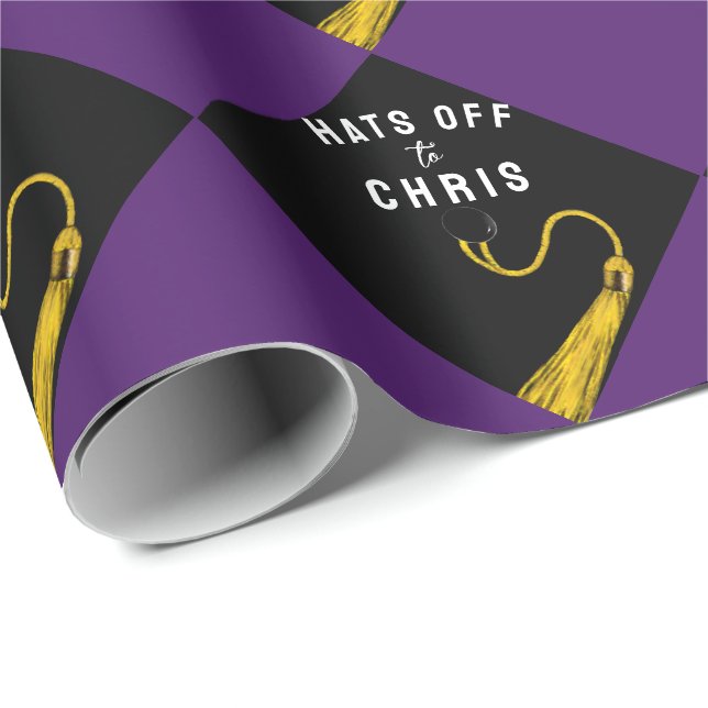 Papier Cadeau Graduation créative Papier d'enveloppement cadeau  (Coin rond)