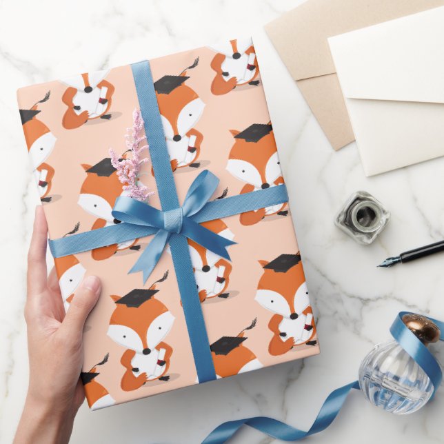 Papier Cadeau Graduation Fun Animal Fox (Cadeaux)