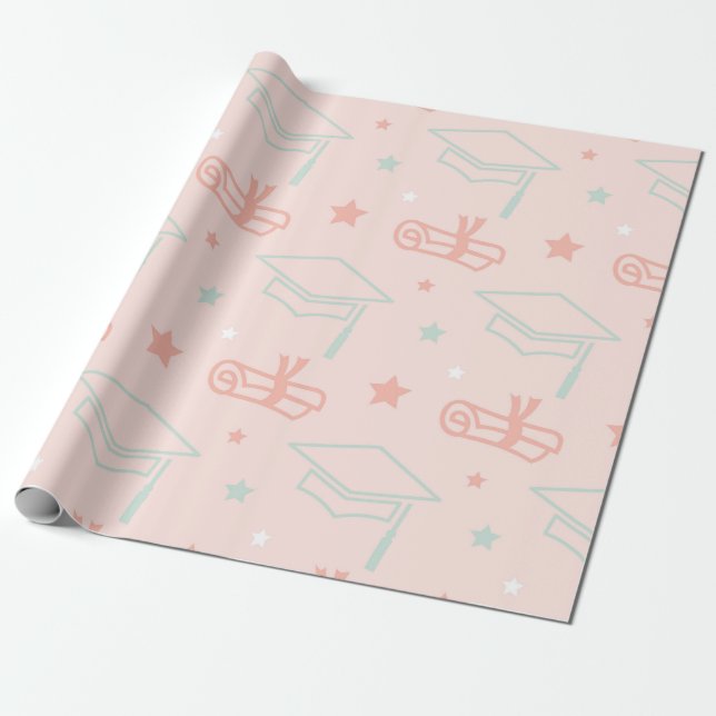 Papier Cadeau Graduation Graduation motif papier d'emballage (Déroulé)