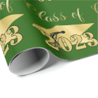 Graduation Green Metallic Gold Classe Année