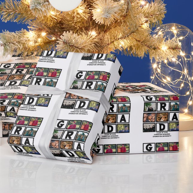 Papier Cadeau Graduation Personnalisée Classe De 8E Année Collag (Vacances)