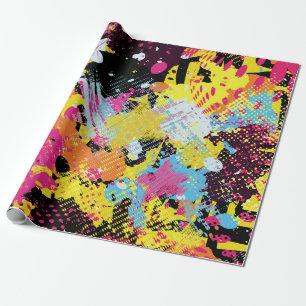Papier Cadeau Graffiti bright psychedelic seamless pattern