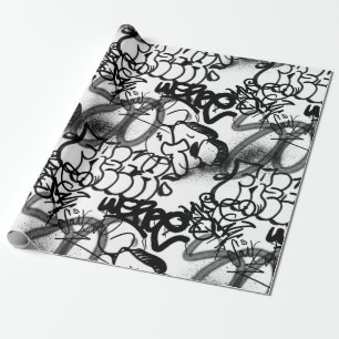 Papier Cadeau Graffiti d'art urbain papier Motif d'enveloppement