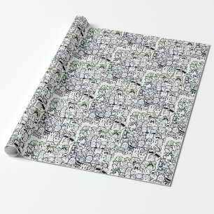 Papier Cadeau GRAFITTI HAPPY MONSTER Wrapping Papier