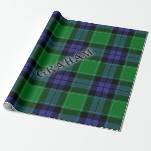 Papier Cadeau Graham Tartan avec le nom de famille