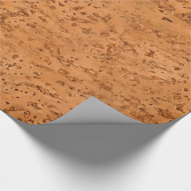 Papier Cadeau Grain en bois de regard de liège naturel (Coin)