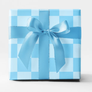 Papier Cadeau Grand bébé bleu à carreaux