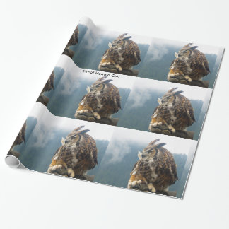 Papier Cadeau Grand papier d'emballage de hibou à cornes